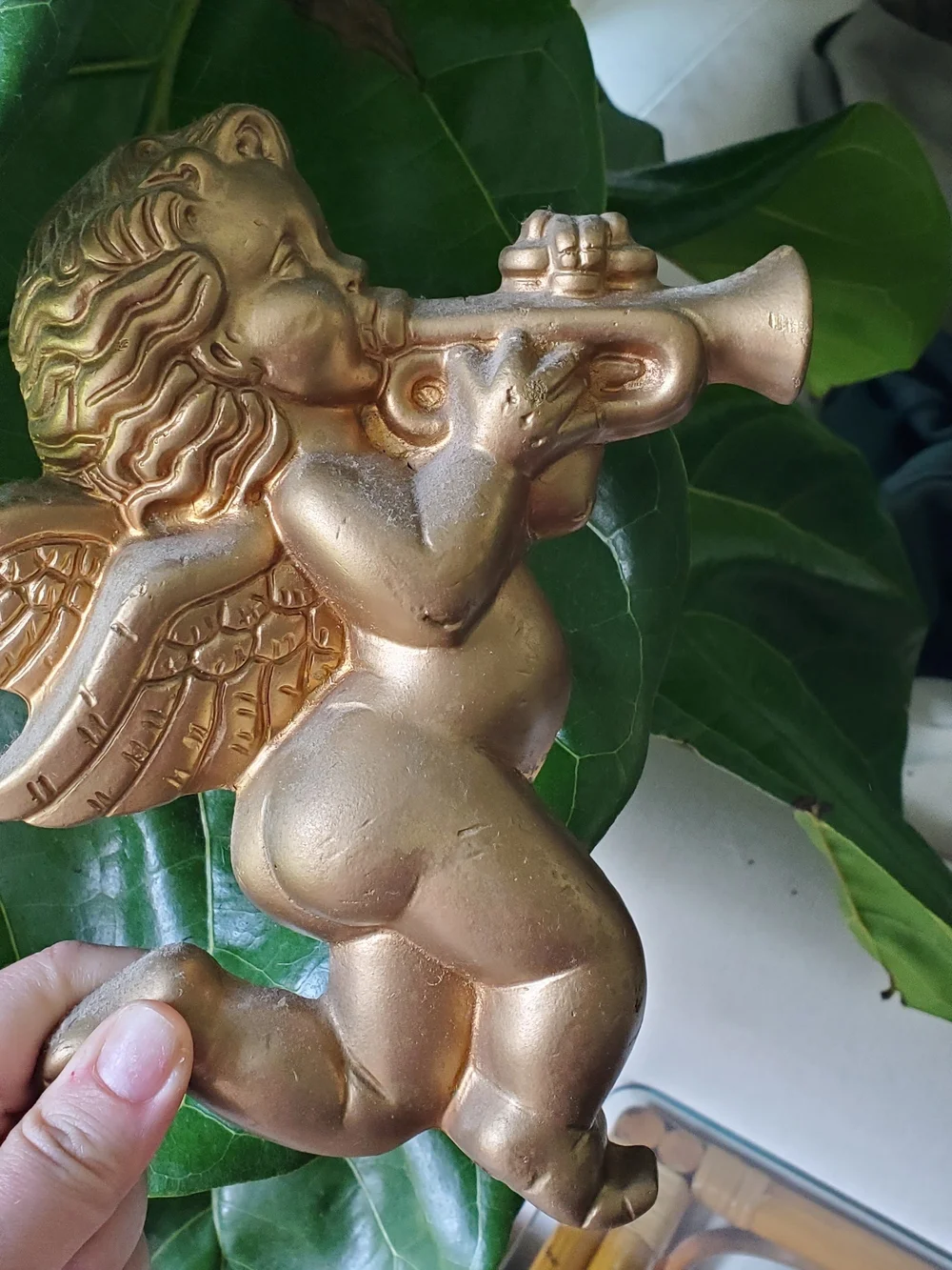 Gold Cherub Wall Accent Trio - Decorative Home Wall Decor